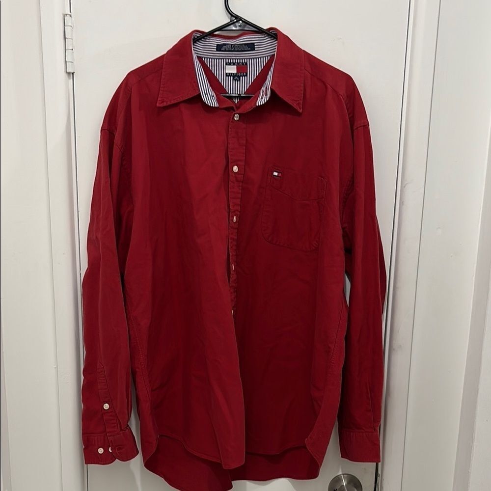 Tommy Hilfiger Men's Red Shirt